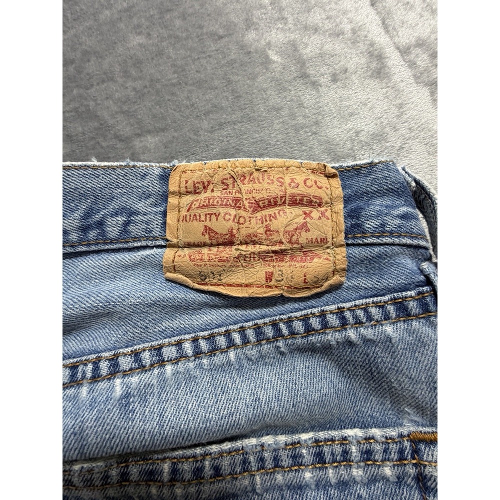 Vintage Levi 501 Button Fly Jeans Men's 34/34 True Fit Stonewash Regular Fit - Picture 9 of 12
